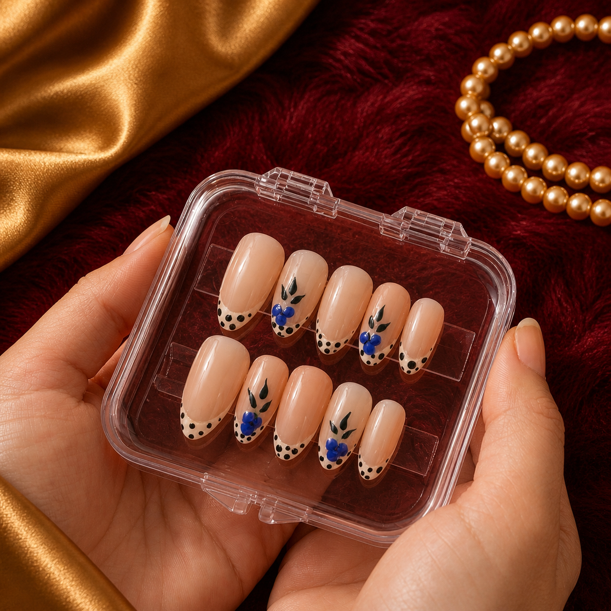 Blue Berry French Tips
