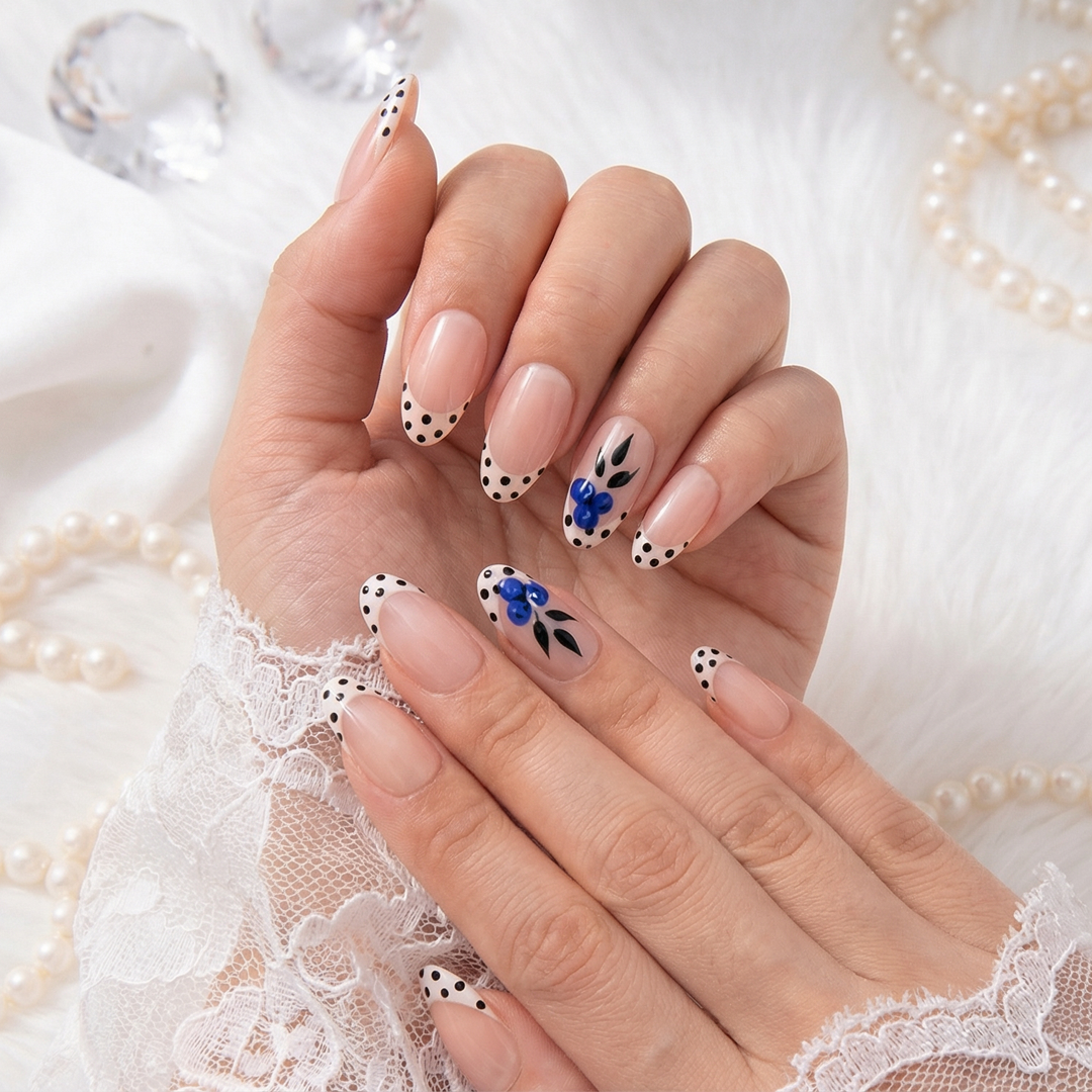 Blue Berry French Tips
