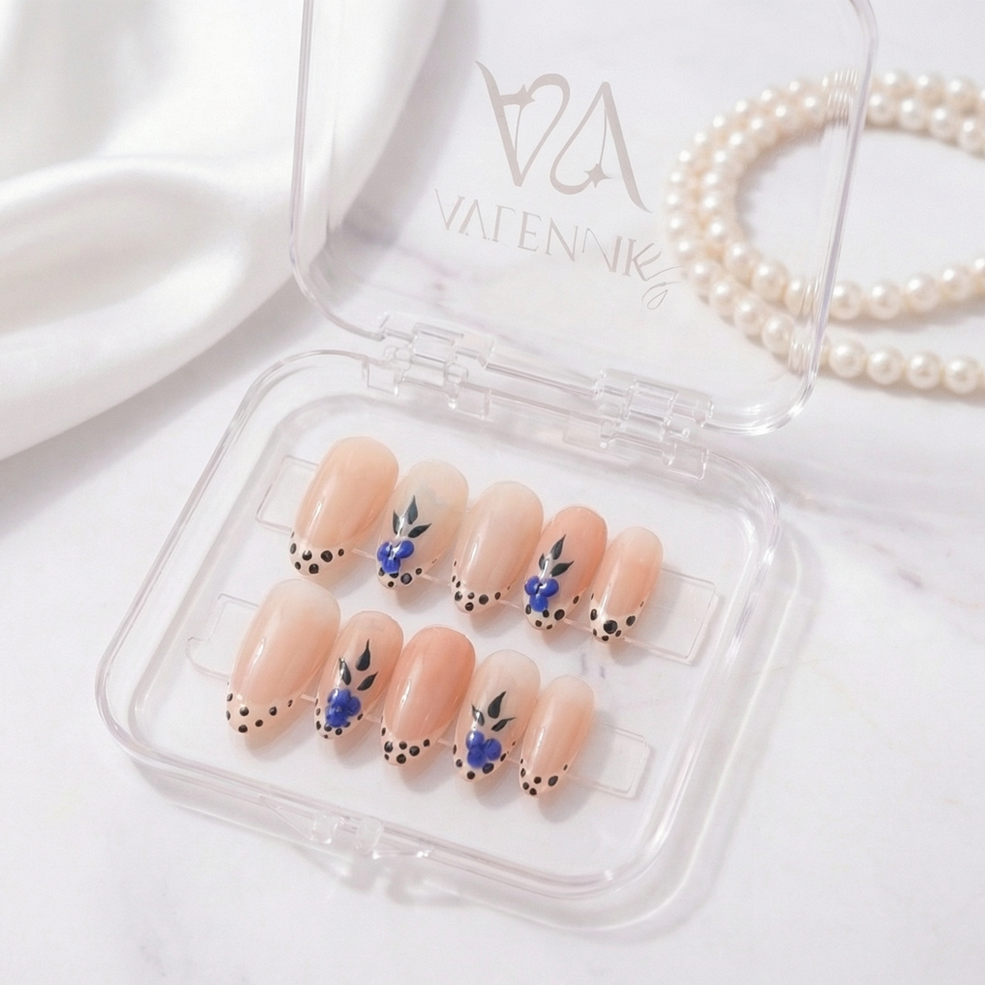 Blue Berry French Tips