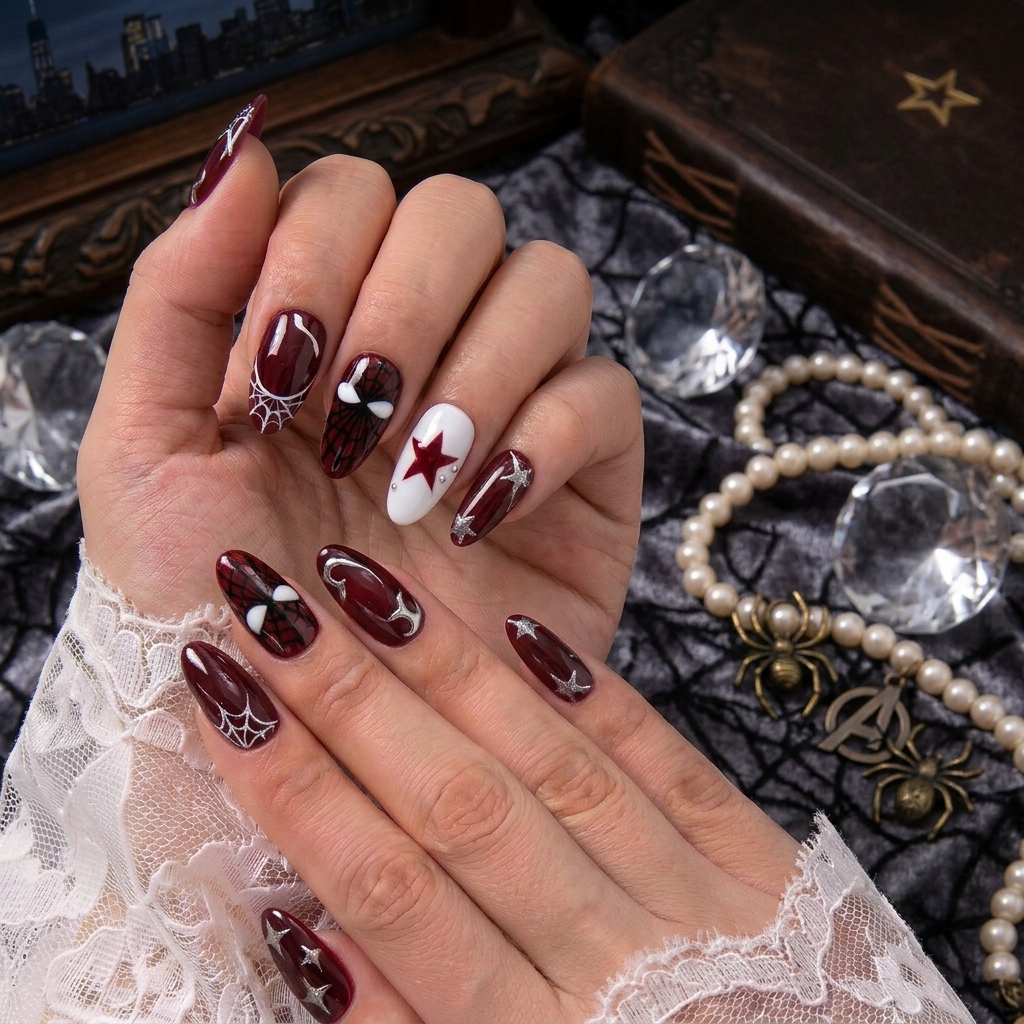 Spiderman Press On Nails